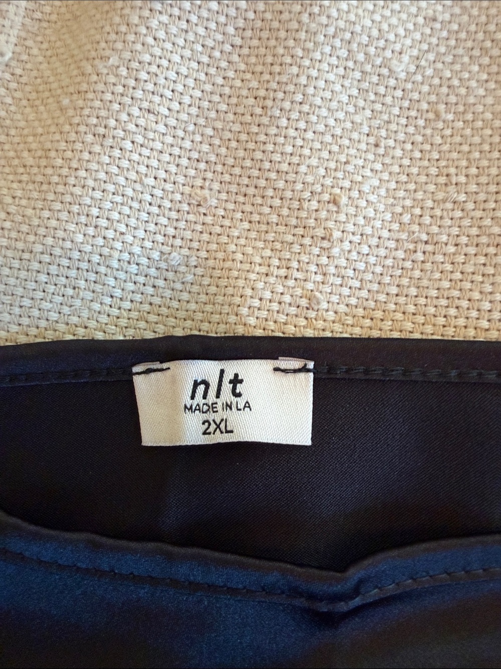 NLT NWOT Classic Black Satin Camisole with Spaghetti Straps - Picture 4 of 7